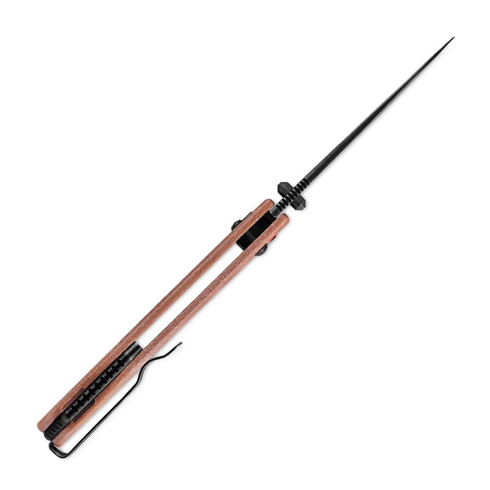 Нож складной SRM 411L-MN Asika Black PVD (14C28N, Brown Micarta)
