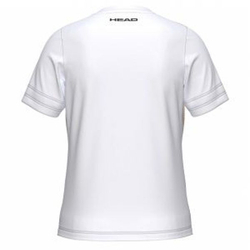 Футболка для девочек Head Girls Tie-Break II - white/tourquoise/apricot
