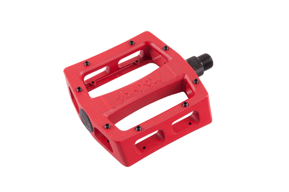 BMX педали Shadow Ravager Alloy Pedal Unsealed Crimson Red