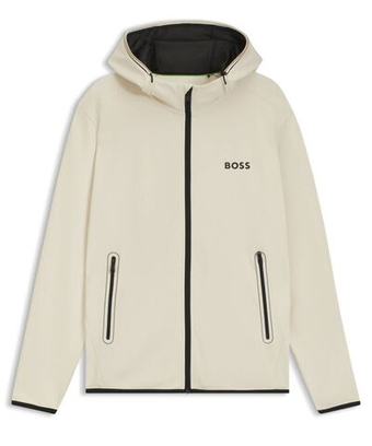 Мужская теннисная кофта BOSS Sicon TOC Zip-Up - open white