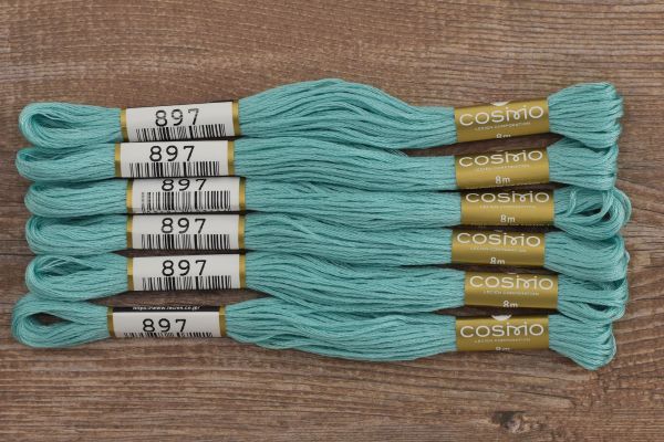 Мулине Lecien Cosmo, цв. 0897 / 6 мот. по 8 метров, в 6 сложений