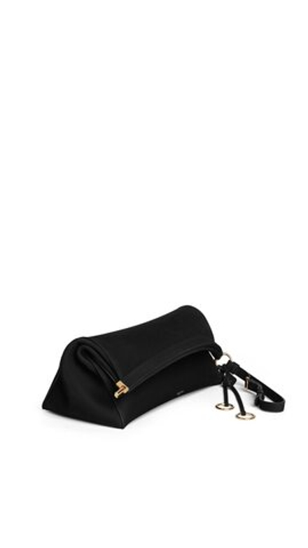 ALAÏA СУМКА-КЛАТЧ LE CLICK CLUTCH 42 ИЗ НУБУКА, ЧЕРНЫЙ