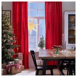 Комплект штор IKEA VINTERFINT (ВИНТЕРФИНТ), Красный, 145x250 см, 2 шт