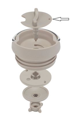 Поворотная деталь с винтом для крышек Klean Kanteen TKWide Cafe Cap Taupe