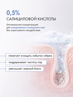 МЯГКИЙ КРЕМ-ГЕЛЬ ДЛЯ УМЫВАНИЯ С САЛИЦИЛОВОЙ КИСЛОТОЙ 0,5%