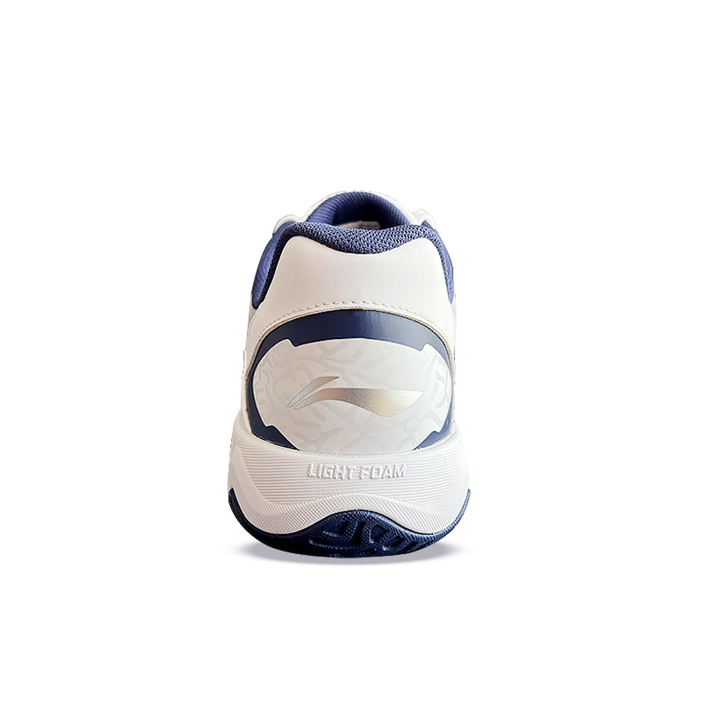 Li Ning Cushioning Slip Resistant Abrasion Resistant LIGHTFOAM Sole Technology Low top Table Tennis Shoes Unisex White