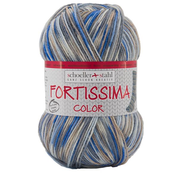 Пряжа Austermann (Аустерманн) Fortissima Socka 4-fach color / уп.5 мот. по 100 г, 420м, облако