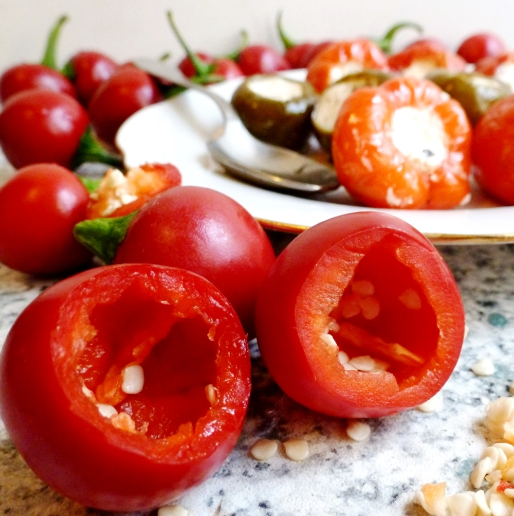 Перец Черри Сладкий — Sweet Cherry Peppers (с сыром в оливковом масле)