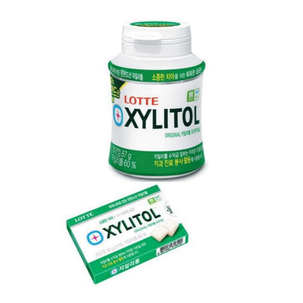 Жевательная резинка Lotte Xylitol Яблочная мята 87 г 6 шт