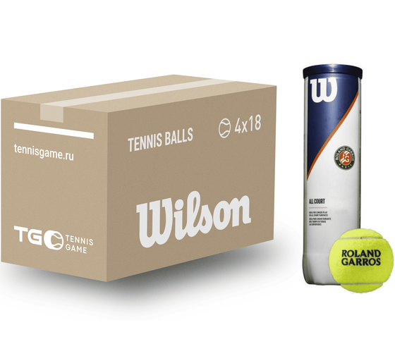 Мячи теннисные Wilson Roland Garros All Court 4B (короб 72 мяча)