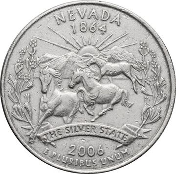 25 центов (1/4 доллара, квотер) 2006 США «Штат Невада» (D)