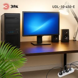Удлинитель электрический ЭРА UDL-10-450-E Greenline 4 розетки с заземлением 5м ПВС 3x0.75мм2 | Электротовары