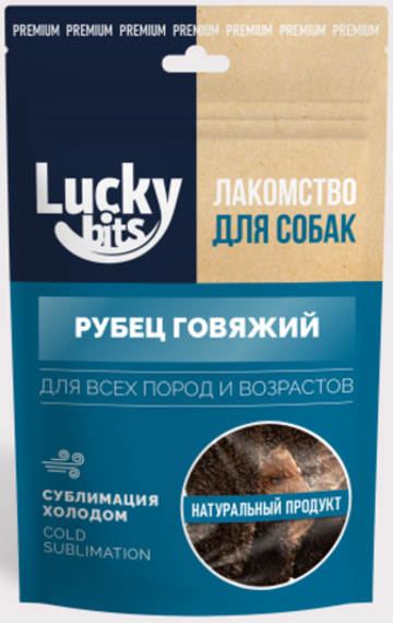 Лакомство сублимированное д/собак Lucky bits Рубец говяжий 35г