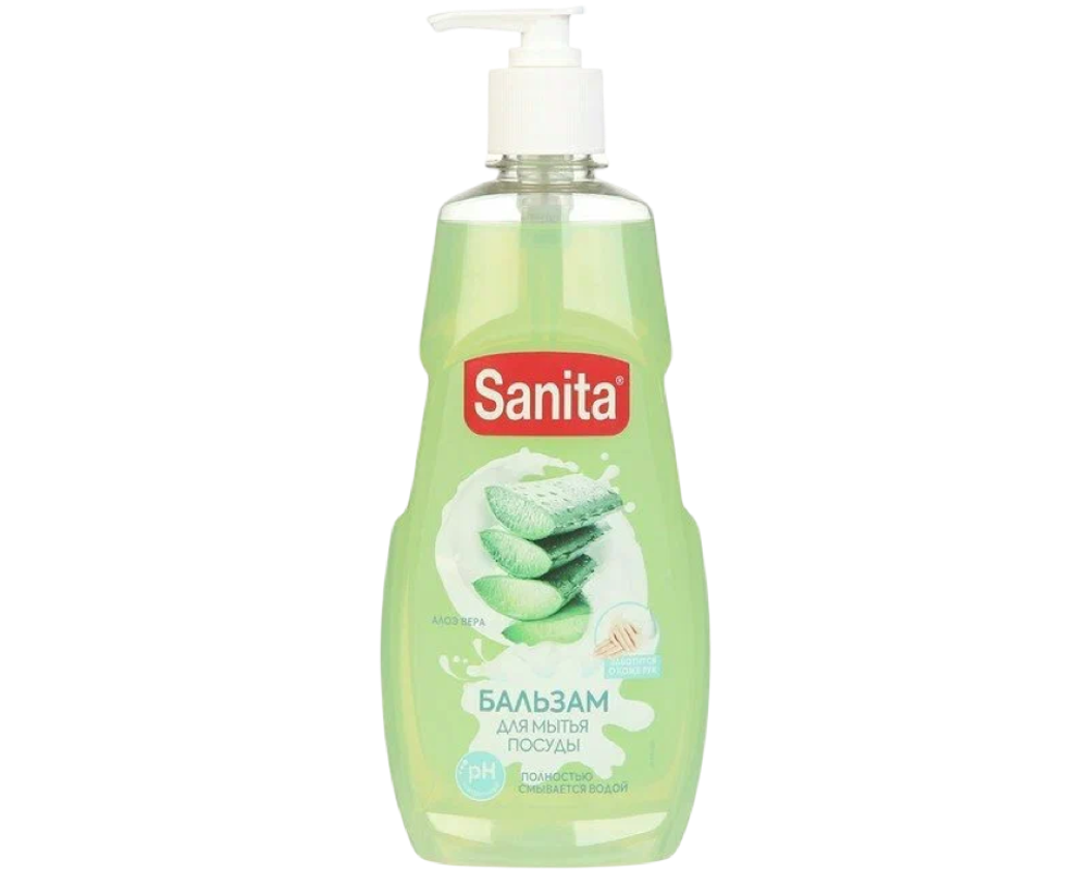 Бальзам для мытья посуды Sanita Pure Алоэ Вера 450гр