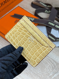 Картхолдер Hermes из кожи крокодила