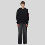 Свитшот Alpha Industries Utility Pocket Crewneck Relaxed Fit Black (Черный)