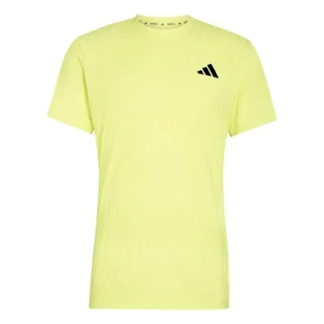 Мужская теннисная футболка Adidas Climacool+ Airchill Freelift - semi frozen lemon
