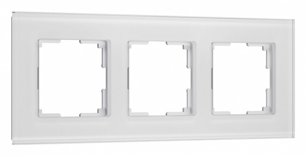 Рамка на 3 поста Werkel Senso (белый, стекло soft-touch) W0033101