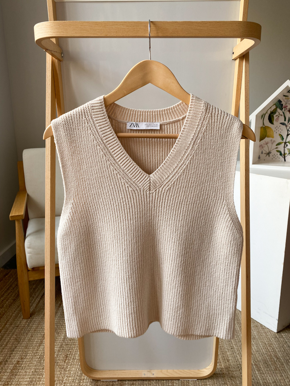 Хлопковый жилет Zara, М