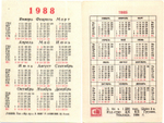 Календарики карманные 20 штук Мультфильмы СССР. 1981 - 1992 гг.
