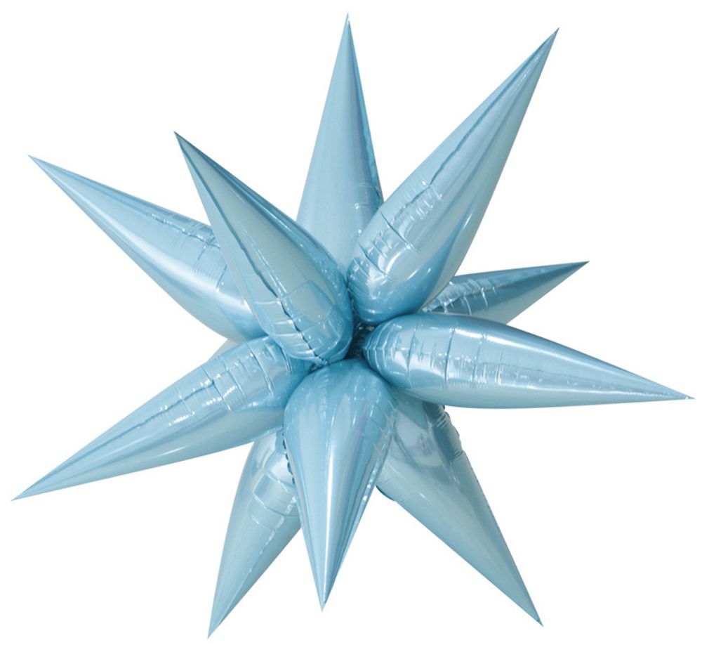 Шар 3D (26''/66 см) Звезда, Составная, Голубой, 1 шт. в уп. Шар 3D (26''/66 см) Звезда, Составная, Голубой, 1 шт. в уп.