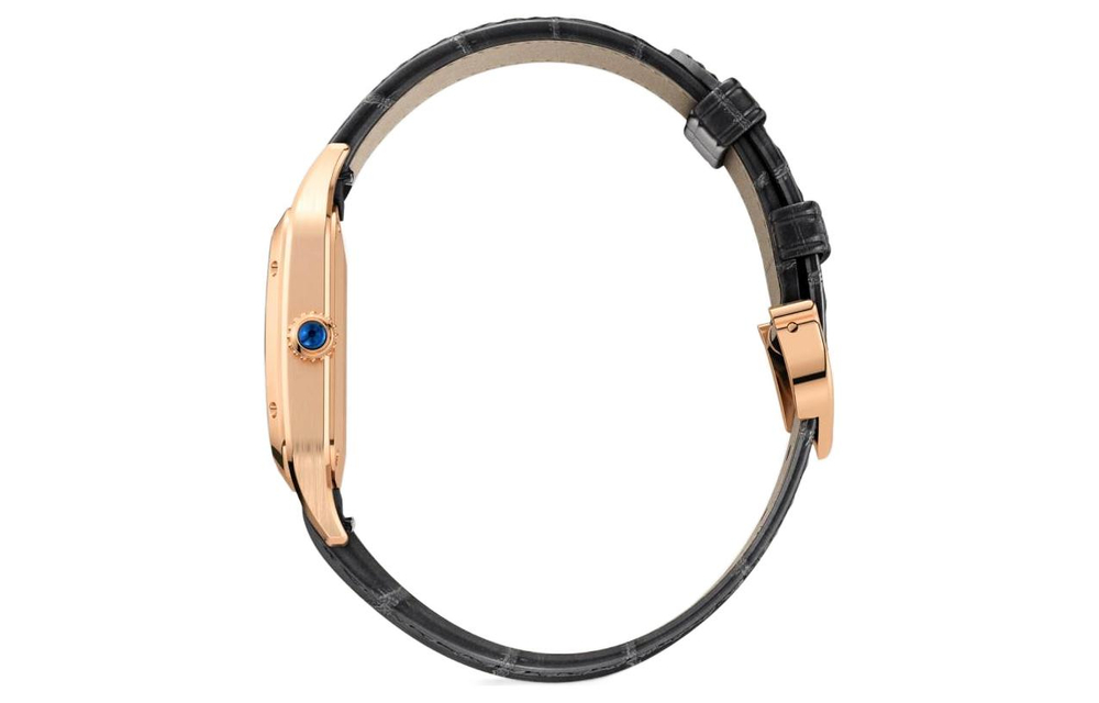 CARTIER SANTOS DE Quartz Movement Women"s Watch 27.5*38mm White Dial 18K Rose Gold Watch Case
