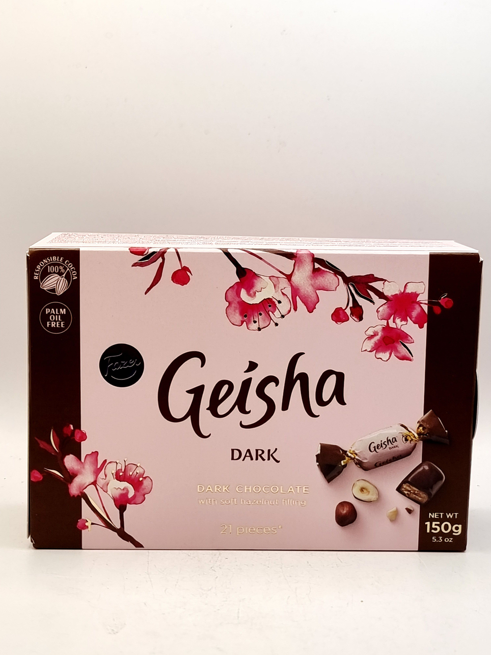 Конфеты Fazer Geisha Dark темный шоколад с начинкой из тертого ореха 150 г (Из Финляндии)
