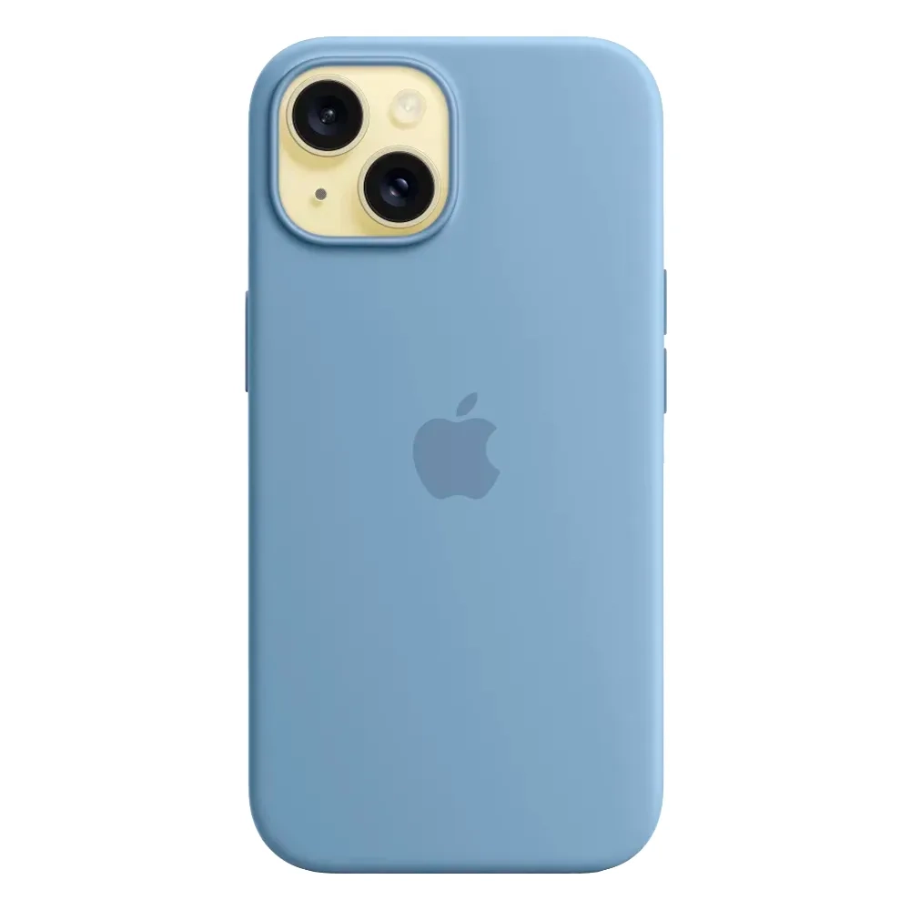 Силиконовый чехол с поддержкой MagSafe Apple Silicone Case для iPhone 15, Winter Blue (Зимняя синева)