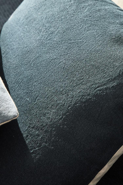 ZARA HOME ОДНОТОННЫЙ ХЛОПКОВЫЙ ЧЕХОЛ ДЛЯ ДЕКОРАТИВНОЙ ПОДУШКИ, СИНИЙ