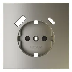 Накладка для розетки с заземлением и защитными шторками, с USB A+C Voltum S70 Шелк VLS001004