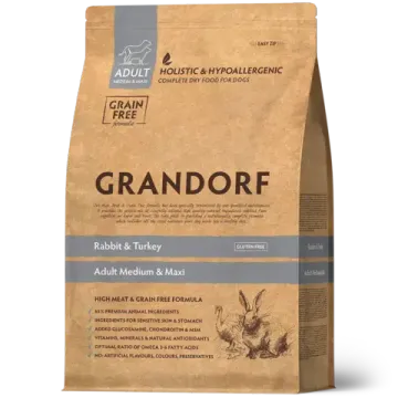GRANDORF Кролик с индейкой Для средних и крупных пород собак 10 кг