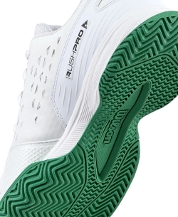 Детские теннисные кроссовки Wilson Rush Pro Jr - white/white/bosphorus