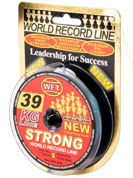 Леска плетёная WFT KG STRONG Multicolor 300 м, 0.25 мм