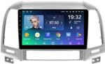 Магнитола для Hyundai Santa Fe 2 CM 2006-2012 (рамка серебро) - Teyes CC2 PLUS монитор 9" QLED, Android 10, Быстрая, SIM-слот