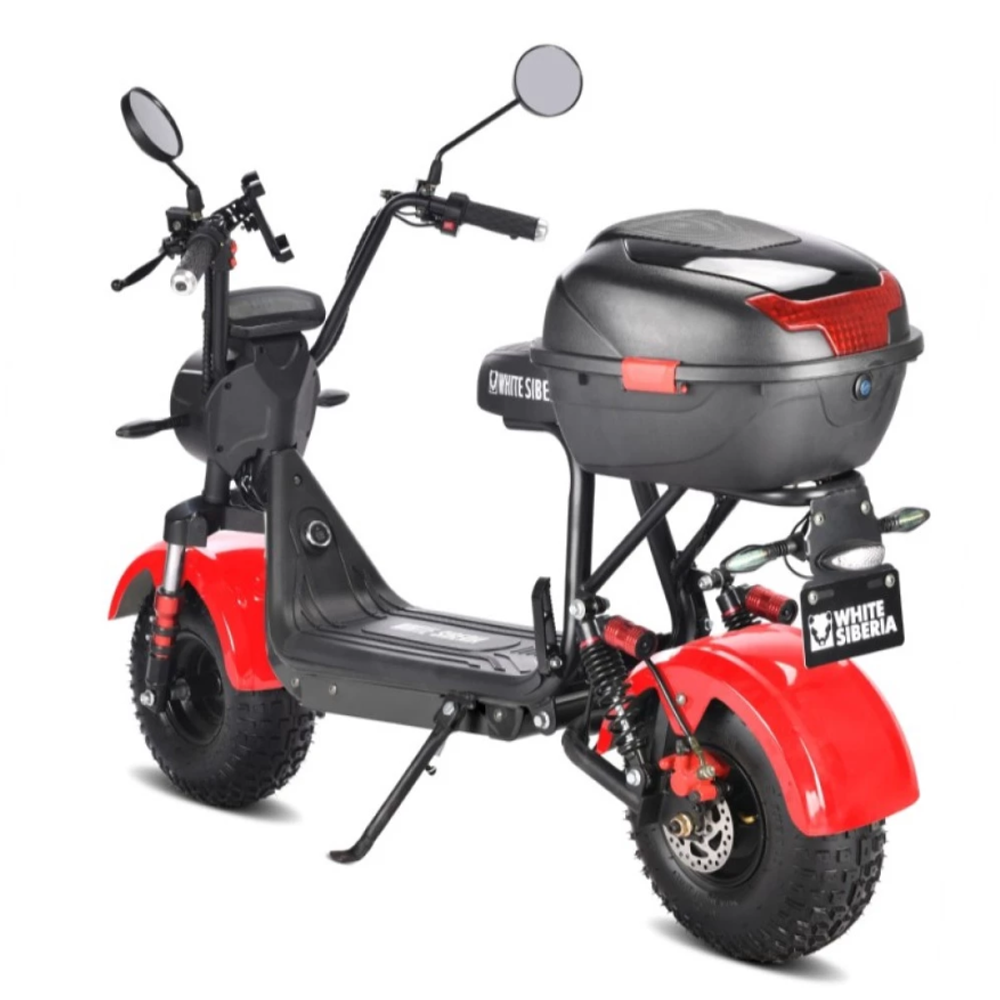 Электроскутер CityCoco WHITE SIBERIA MINI R 2.0 1200W (2022) RED