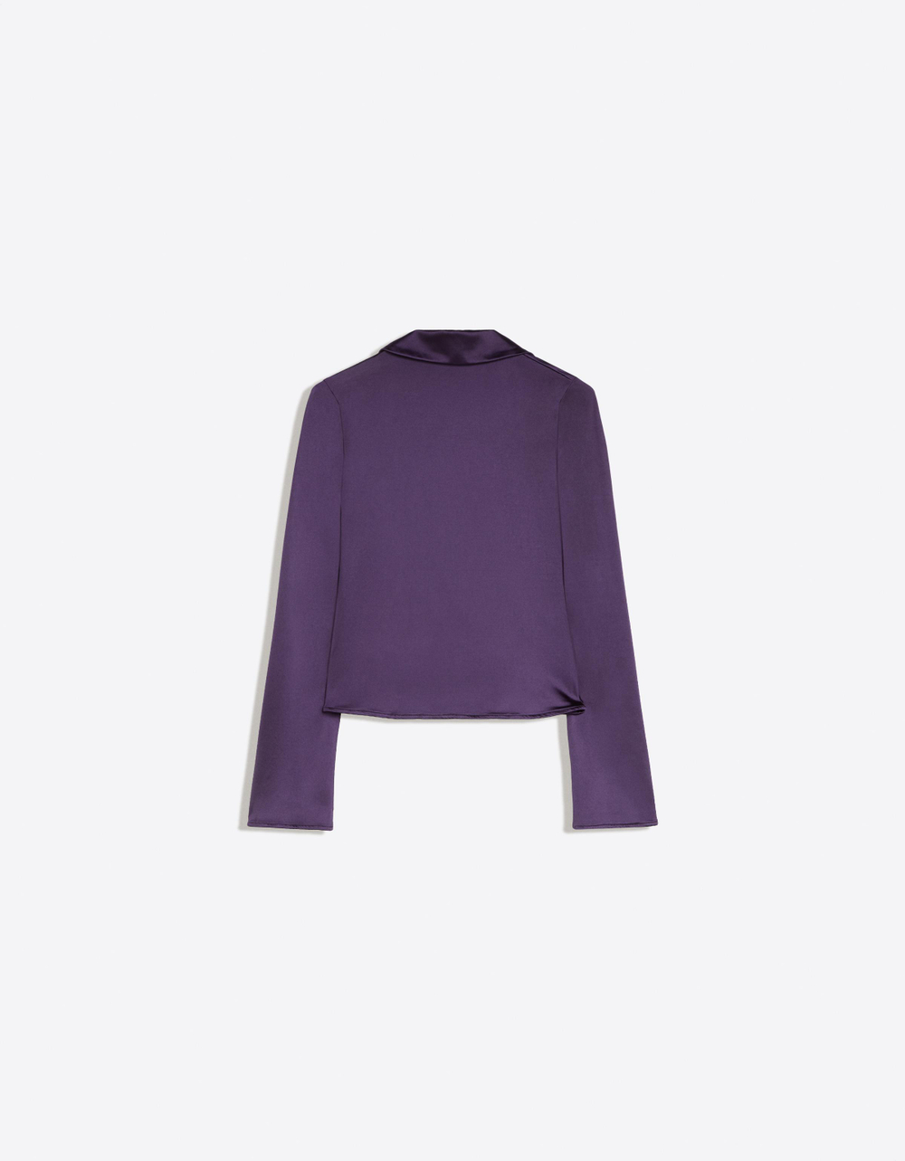 Женский сатиновый топ с длинными рукавами и бантами - BERSHKA