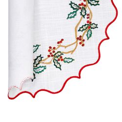 Набор из двух салфеток под приборы Festive wreath из коллекции New Year Essential, Ø38 см