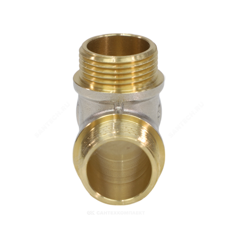 Тройник латунь никель Ду 25 (1") НР/НР/НР 9010 ГОСТ 32585-2013 Aquasfera 9010-03