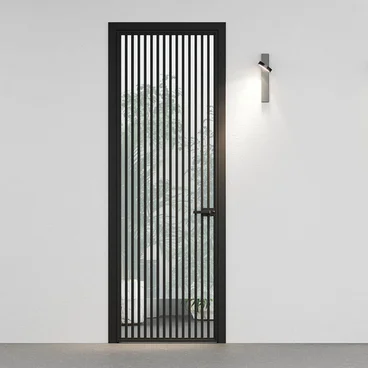 Межкомнатная алюминиевая дверь Loft-S 12 стекло прозрачное бесцветное