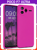 Мягкий Soft Touch чехол из силикона для POCO F7 ULTRA с бархатной подкладкой