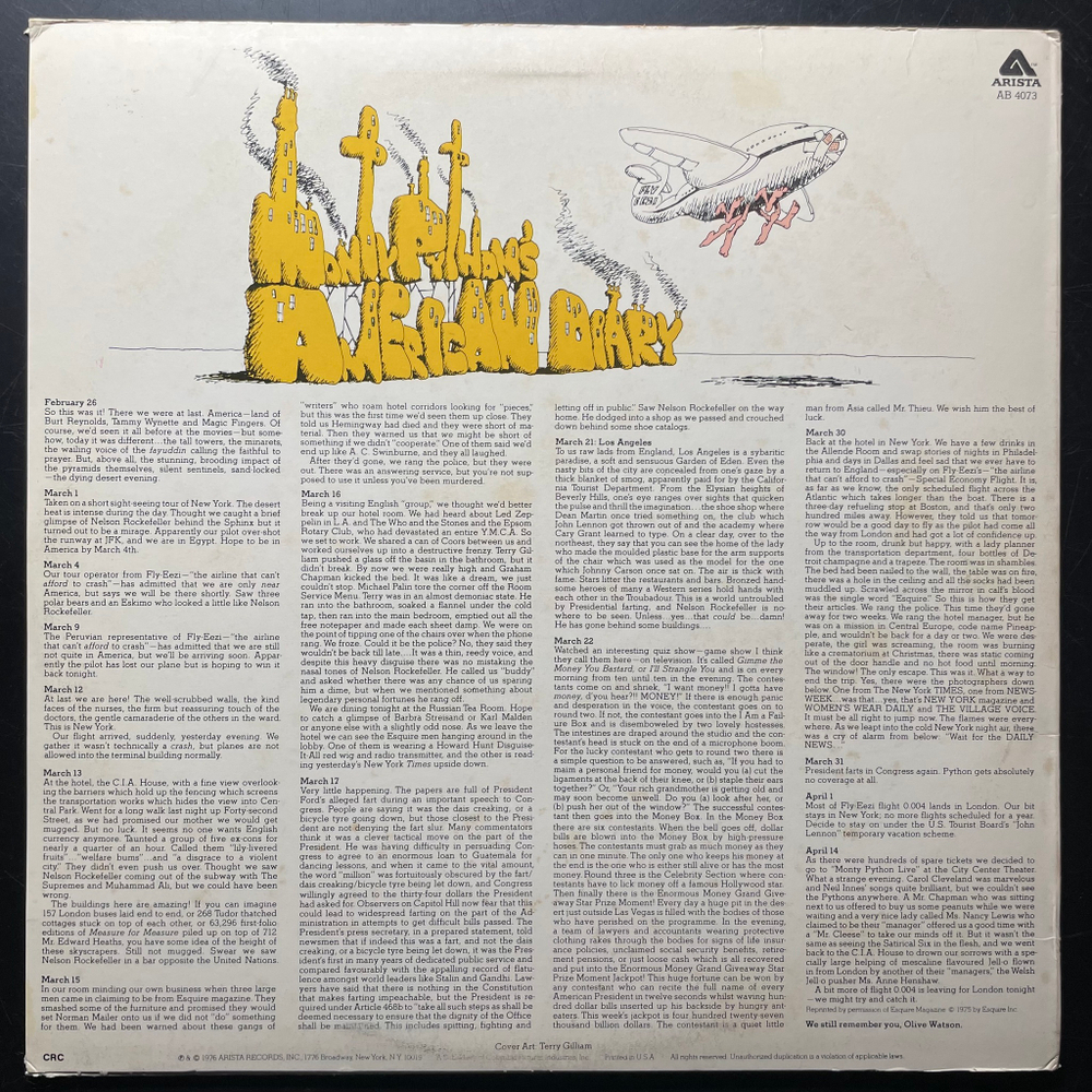 Monty Python ‎– Live At City Center (США 1976г.)