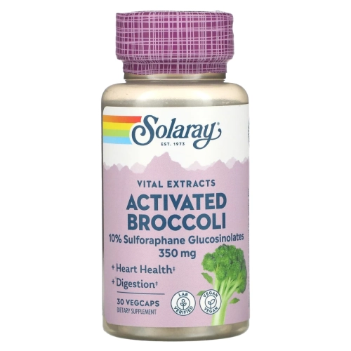 Solaray Activated Broccoli 350 mg 30 caps.