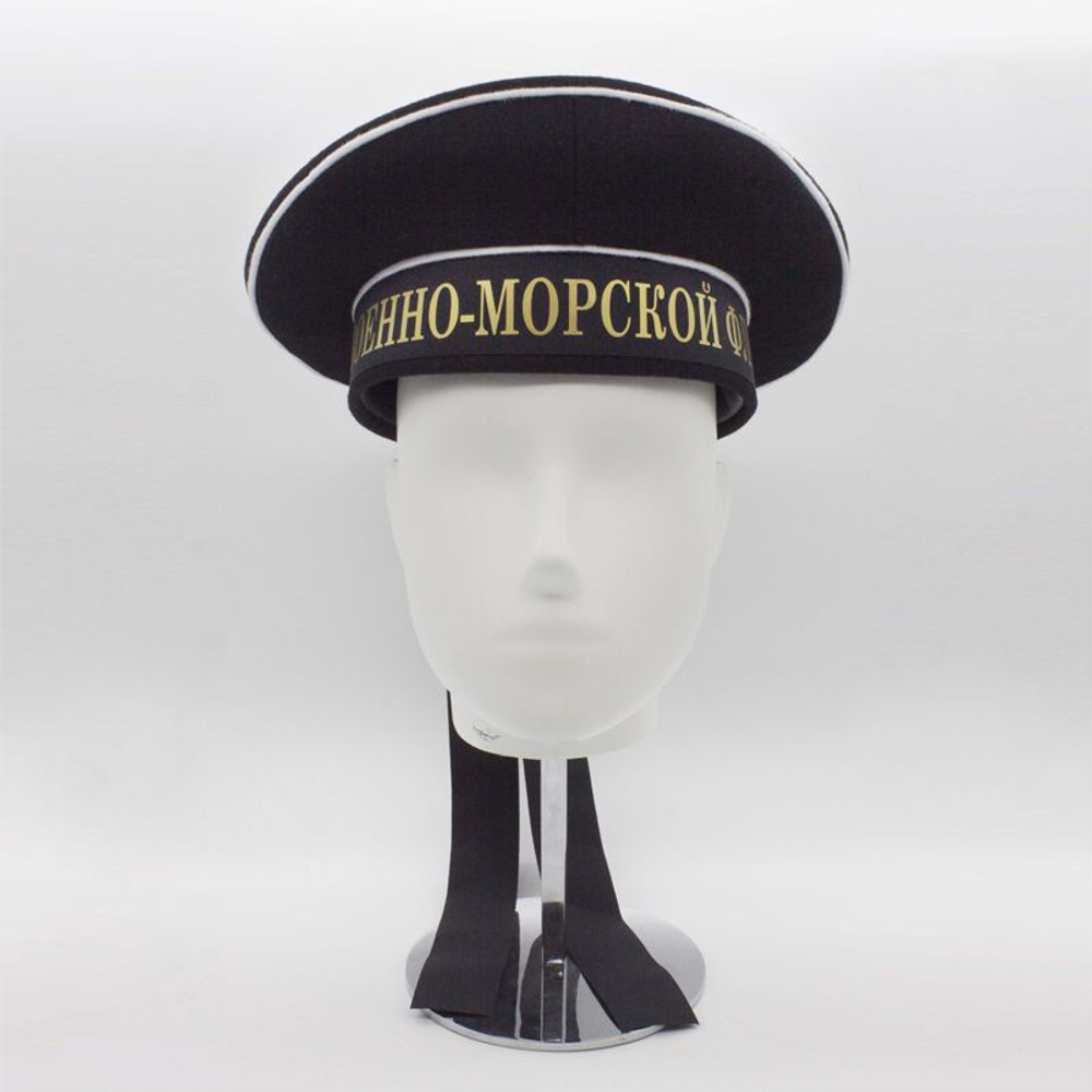 Фуражка-бескозырка ВМФ, черная, размер 55