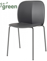 Стул пластиковый Scab Design Mentha Go Green, антрацит