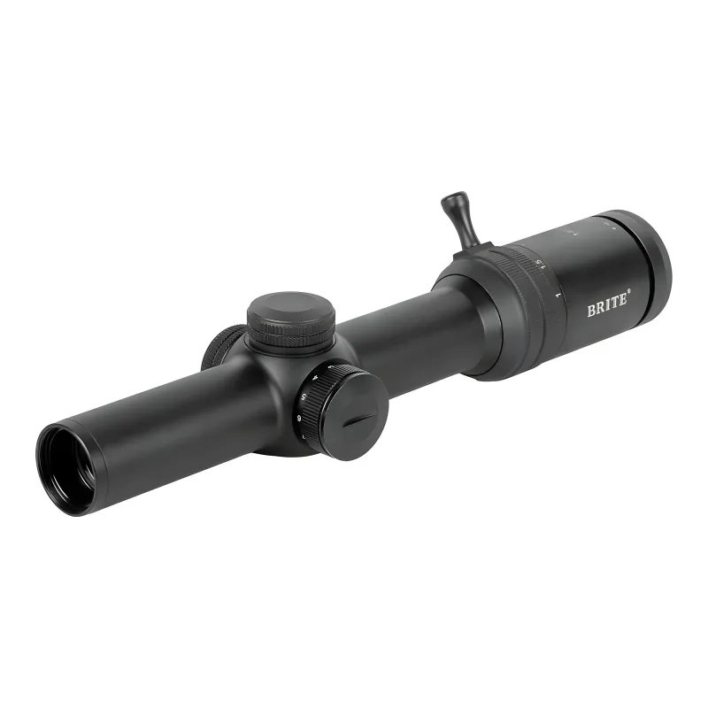 Прицел оптический BRITE LPVO 1-8X24 IR - вид сбоку со стороны барабанчиков ввода правок
