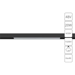Магнитный трековый светильник Arte Lamp LINEA A4663PL-1BK, 1хLED