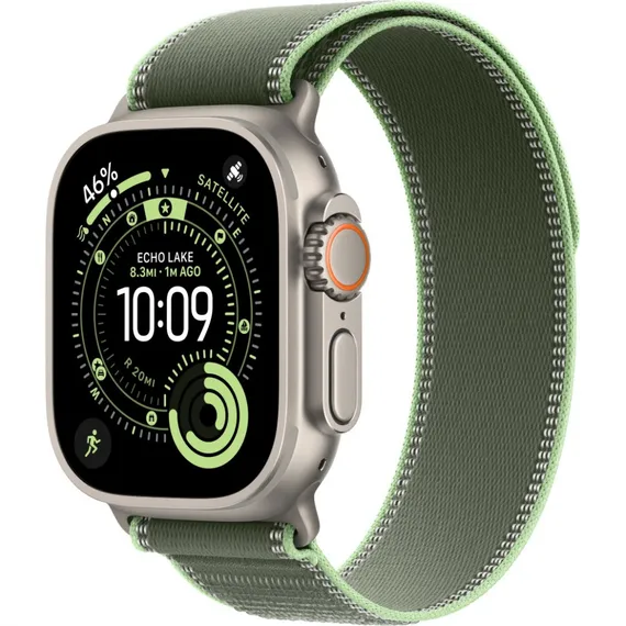 Умные часы Apple Watch Ultra 3 49 мм Natural Titanium Trail Loop Зеленый Green/Neon