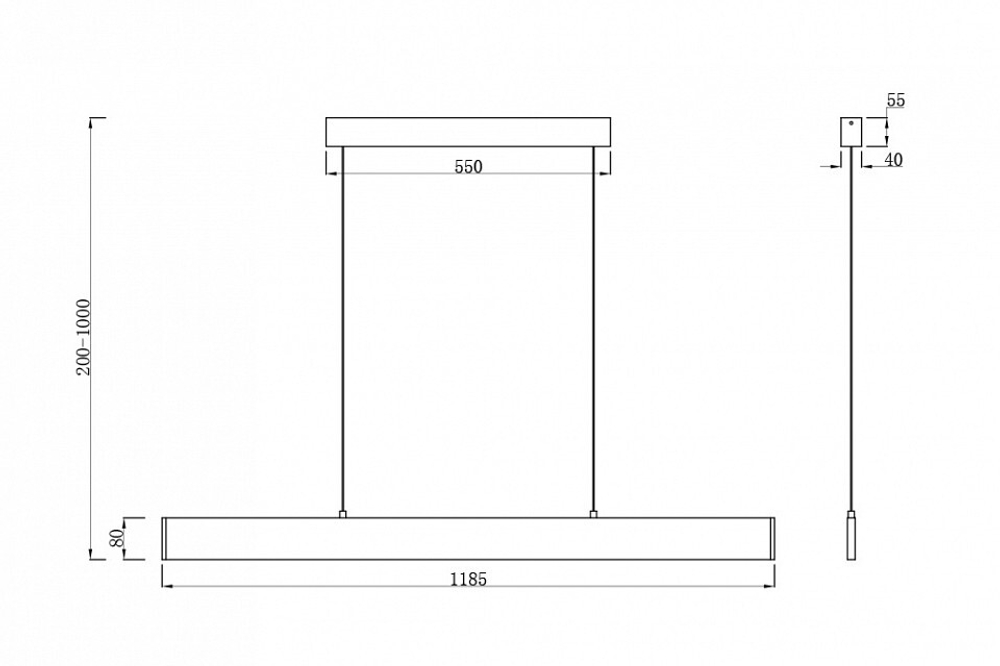 Подвесной светильник Maytoni Step P010PL-L30B4K