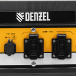 Генератор бензиновый Denzel PS 28, 2.8 кВт, 230 В, 15 л, ручной стартер, арт.946824