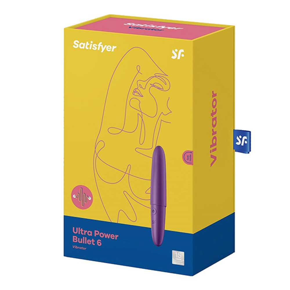 Фиолетовый мини-вибратор 13см Satisfyer Ultra Power Bullet 6